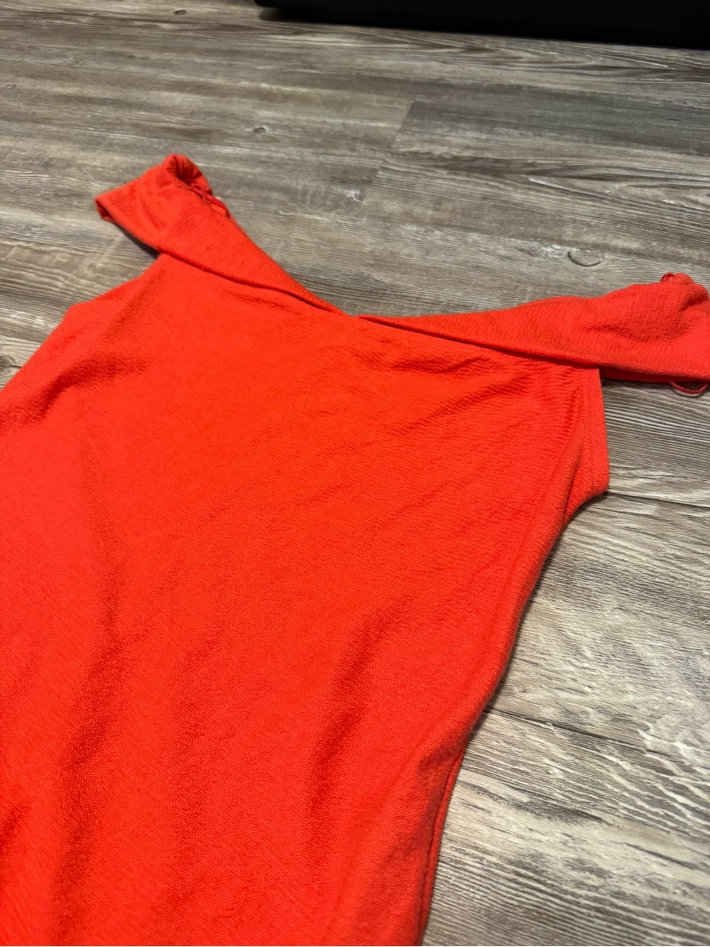 Zara orange Off-Shoulder Dress